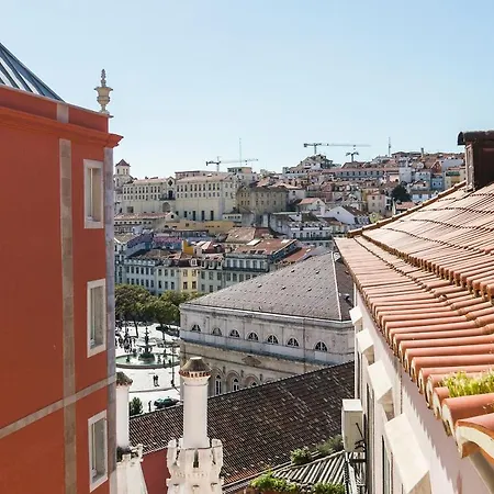 Rossio Sunny View Lisbon